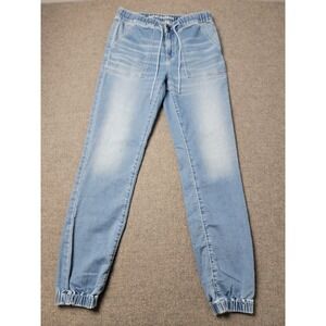 American Eagle Outfitters Womens Jeans 10 Long Light Wash Soft Knit Jogger